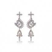 Designer Earrings with Certified Diamonds in 18k Gold - NK0827PER